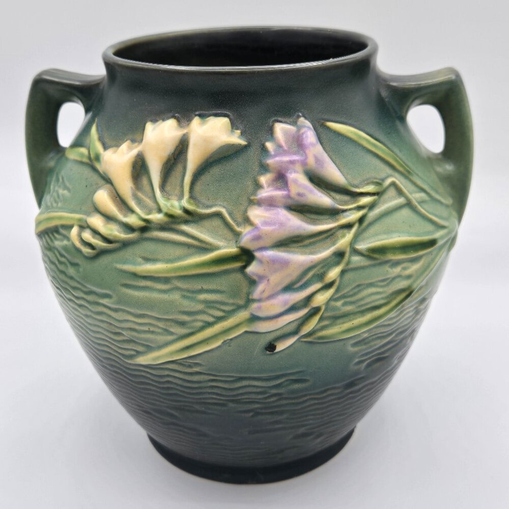 Vintage Roseville Pottery 4-8 Freesia Cookie Jar Made in the USA